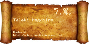 Teleki Magdolna névjegykártya